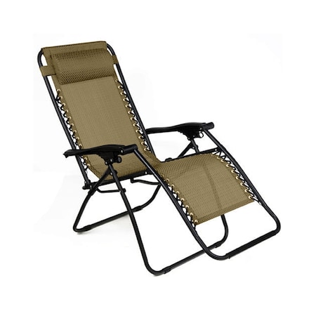 Living Accents Living Accents Multi-Position Tan Zero Gravity Folding Lounger ACE22-REGTAN